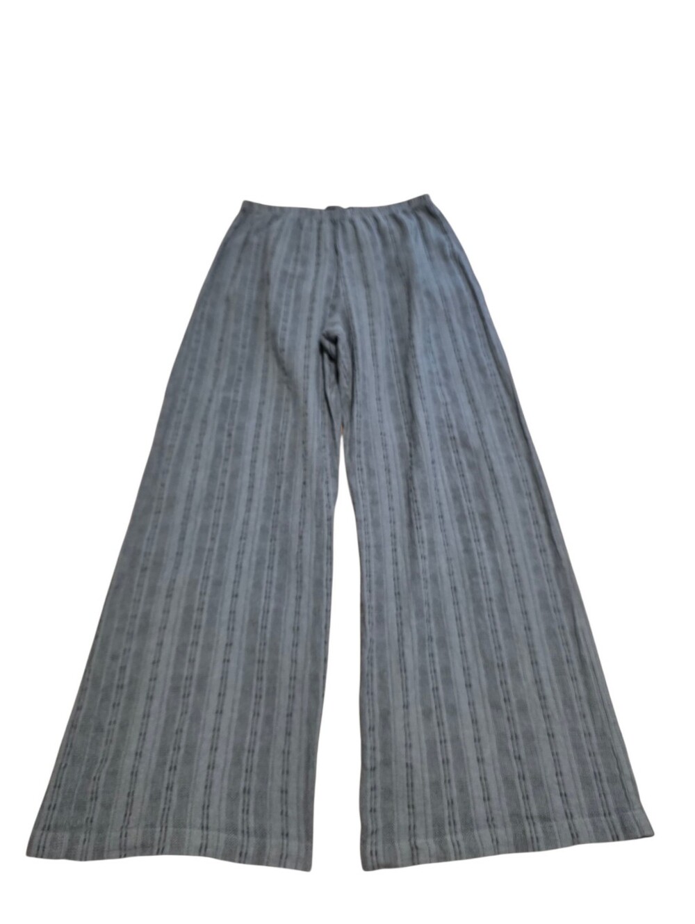 Cut Loose Linen Blend Green Eyelet Wide Leg Pull-On Boho Pants Size M EUC